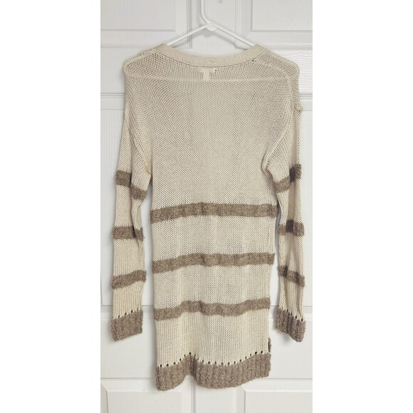 BP Cream Knit Cardigan Sweater Alpaca Wool Cotton Blend V-Neck Long Sleeve S - Picture 2 of 8